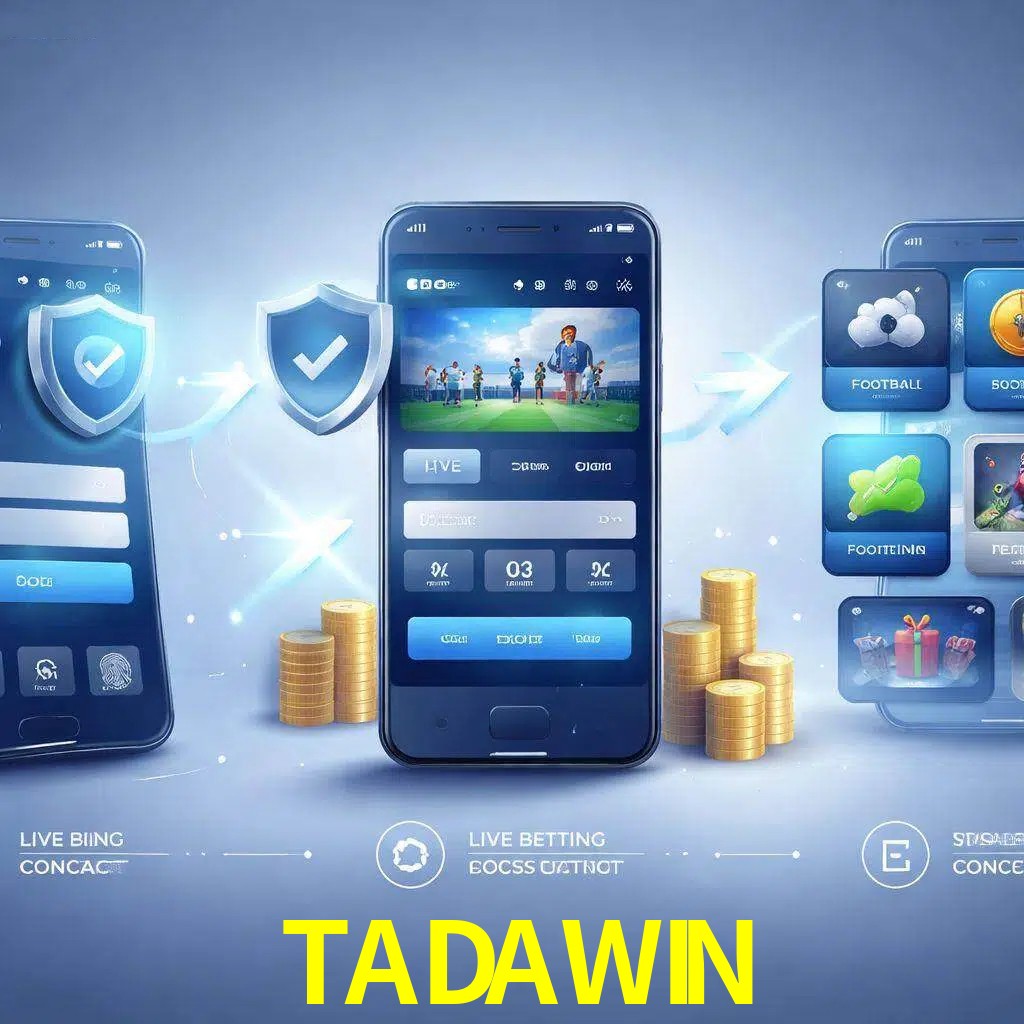 Pasos de acceso a la app TADAWIN en pantalla de teléfono móvil